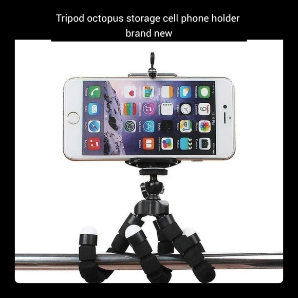 5/25 Tripod octopus storage cell phone holder camera mount brand new black - Picture 1 of 5